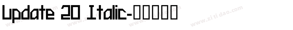 Update 20 Italic字体转换